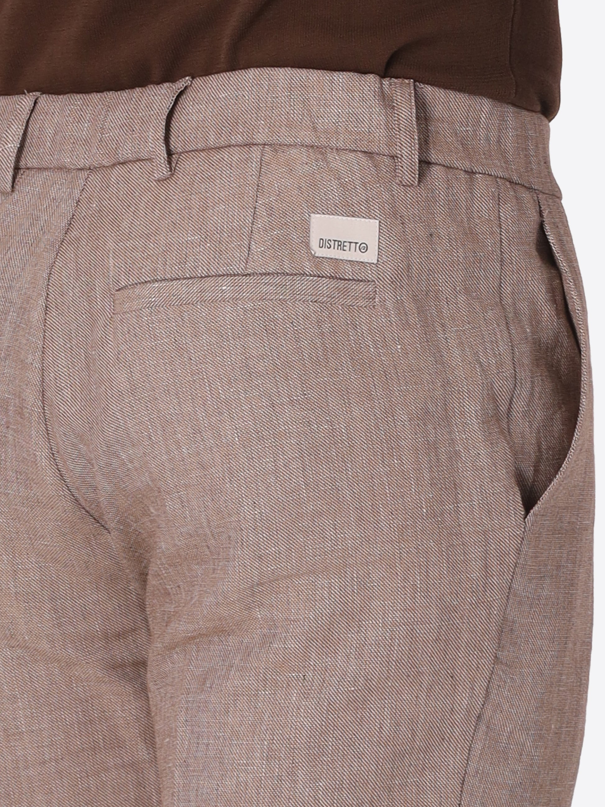 Pantalone Relax Certo In Tessuto Misto Lino Mano Morbida