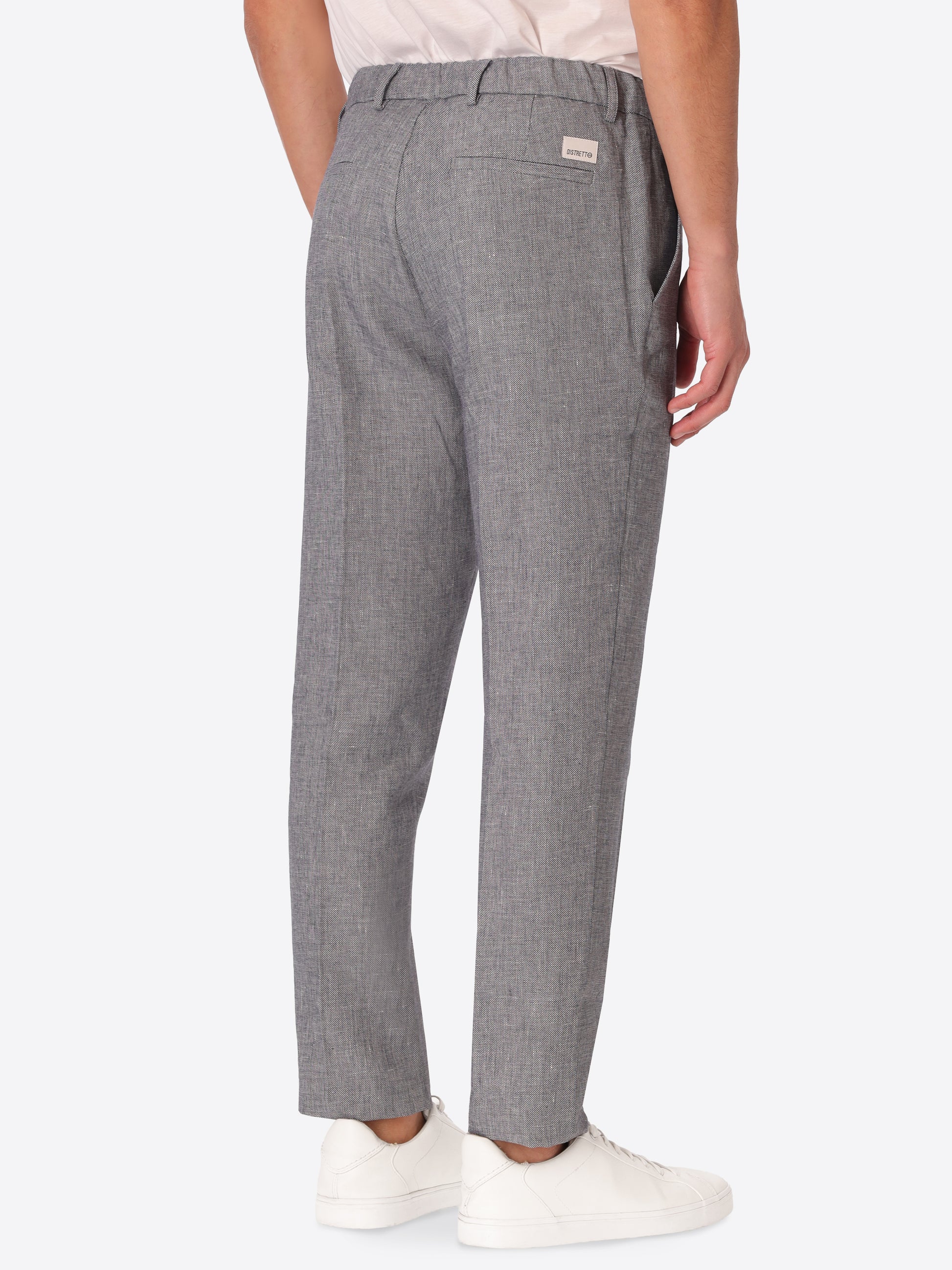 Pantalone Relax Certo In Tessuto Misto Lino Mano Morbida