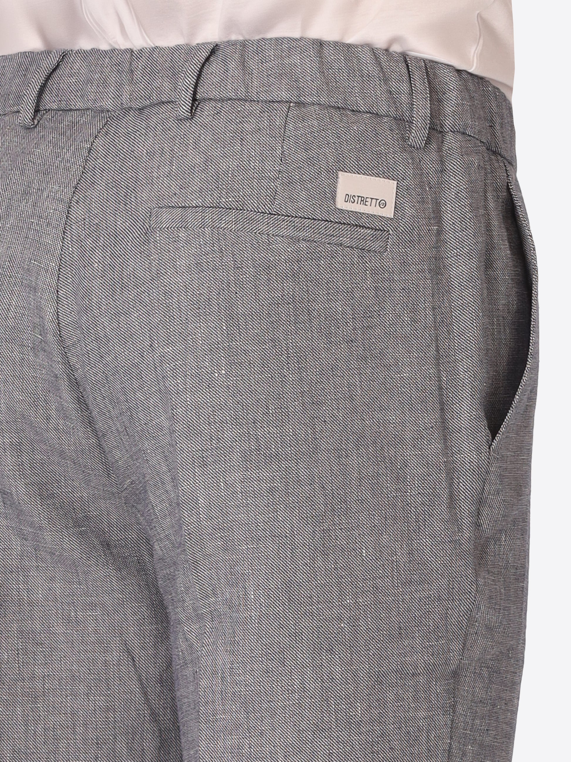 Pantalone Relax Certo In Tessuto Misto Lino Mano Morbida