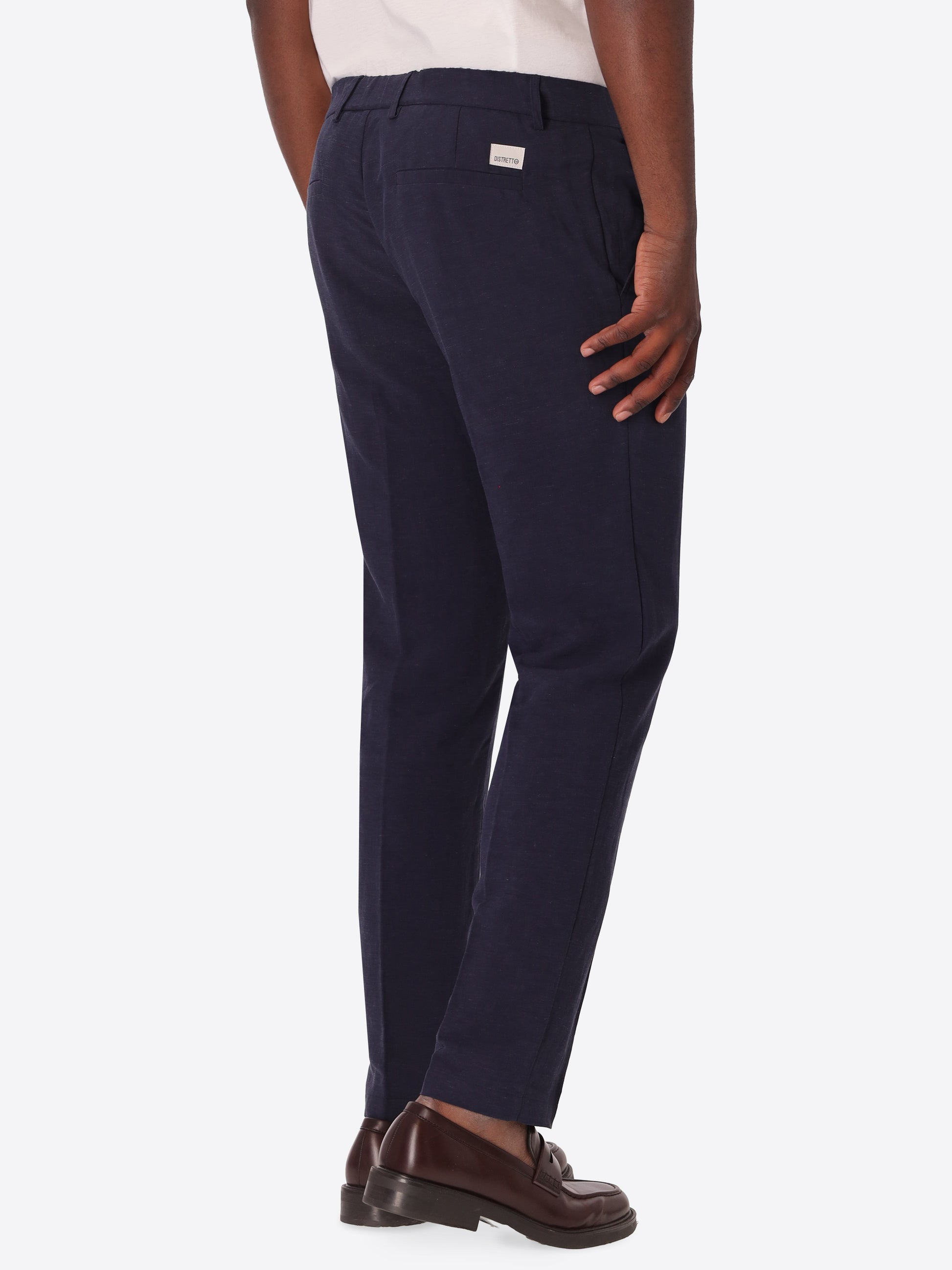 Pantalone Relax Alloro In Tessuto Leggero Misto Lino Viscosa