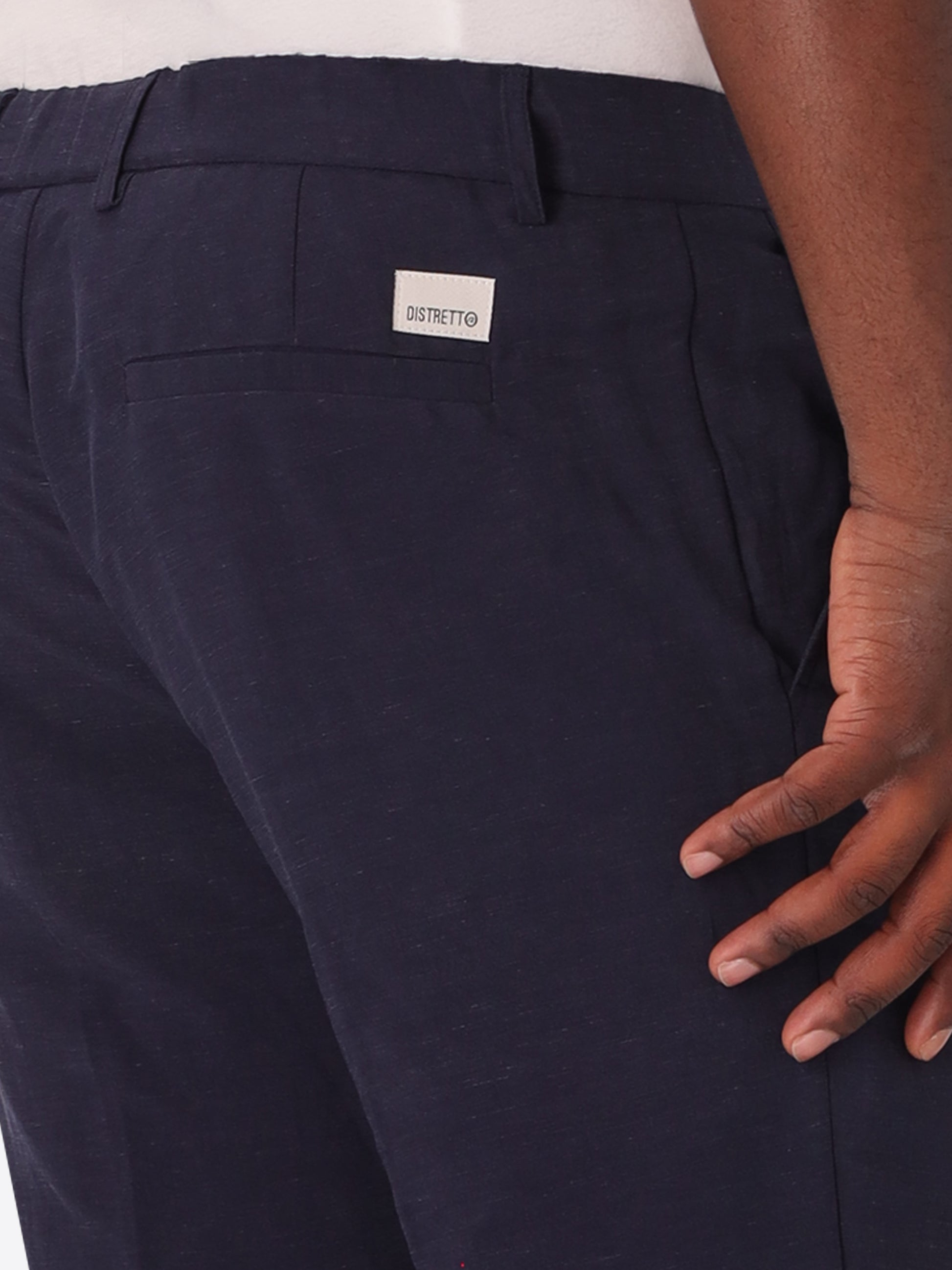 Pantalone Relax Alloro In Tessuto Leggero Misto Lino Viscosa