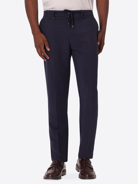Relax Trousers Alloro In Lightweight Linen-Viscose Fabric