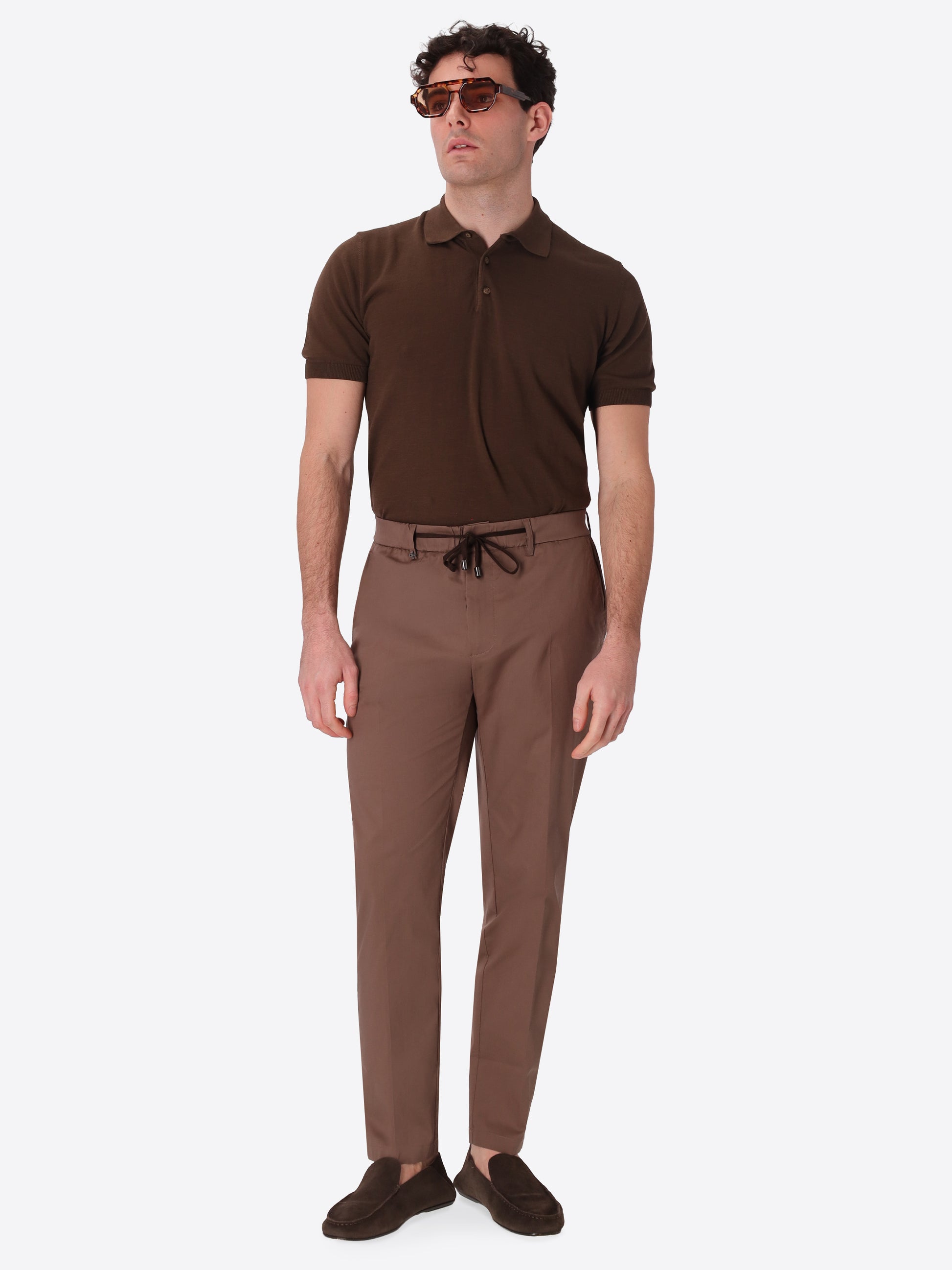 Relax Trousers Grano In Ultralight Cotton-Nylon Blend Fabric