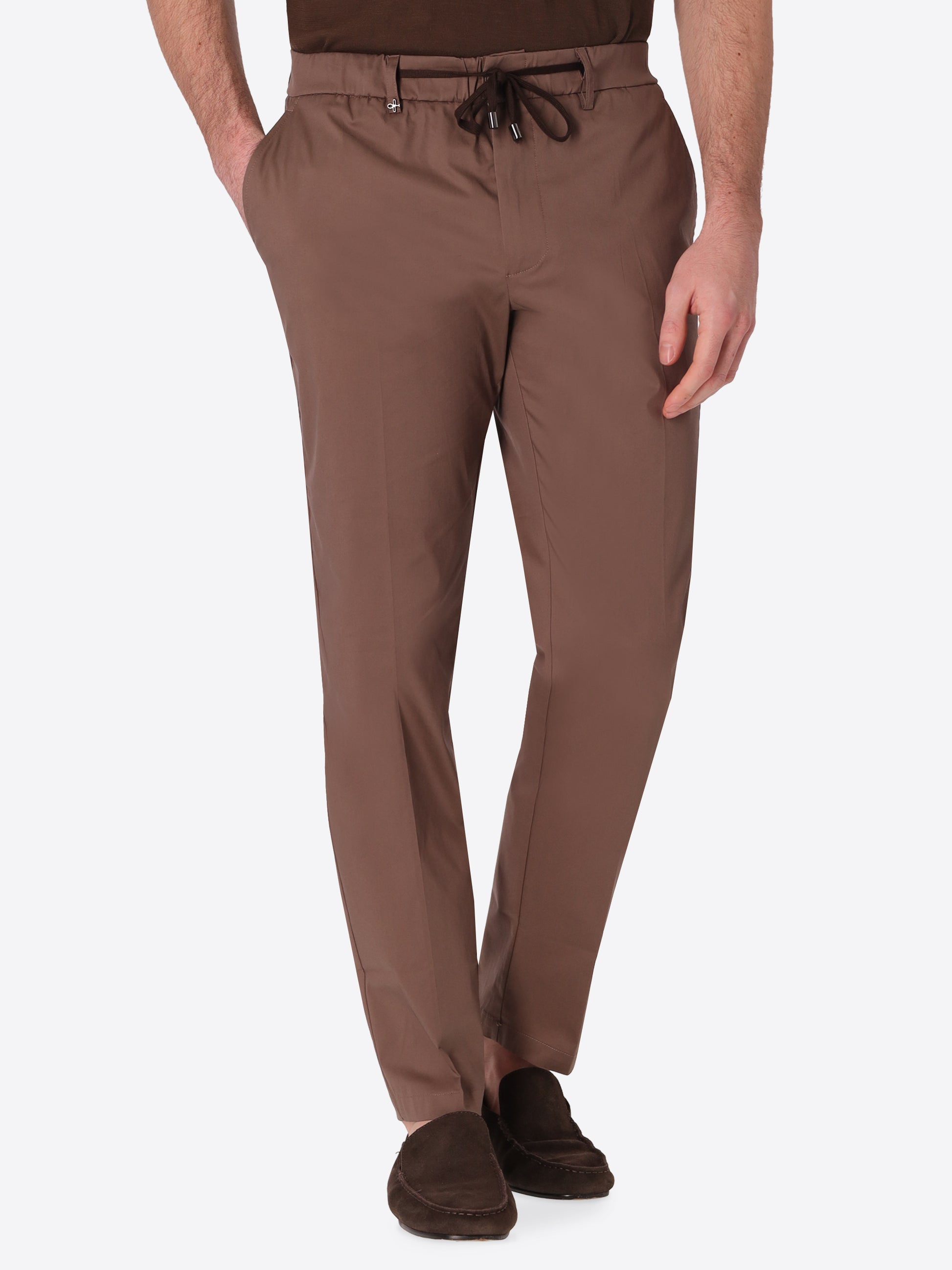 Relax Trousers Grano In Ultralight Cotton-Nylon Blend Fabric