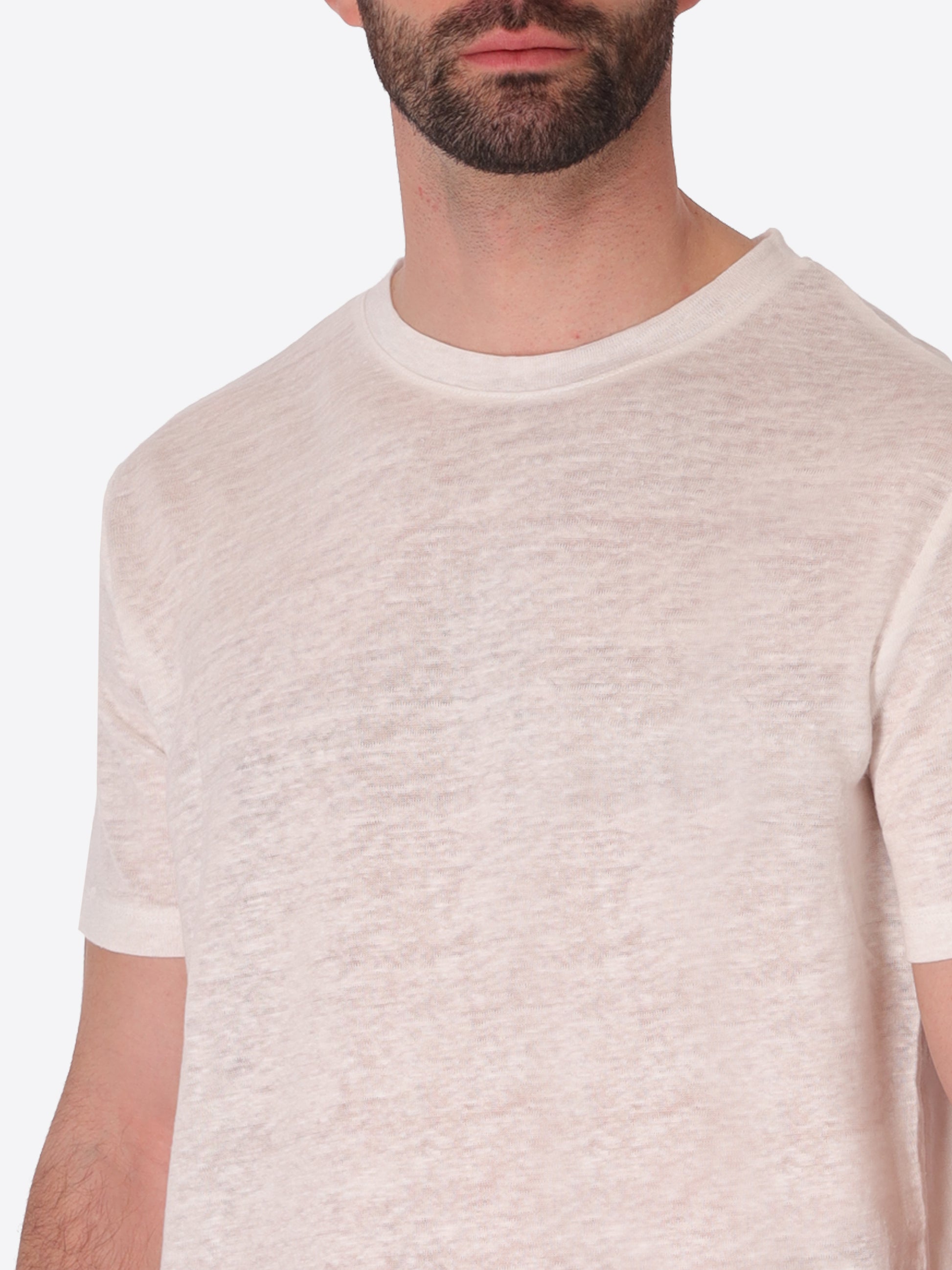 T-Shirt Royan In Tessuto Lino Mano Fresca