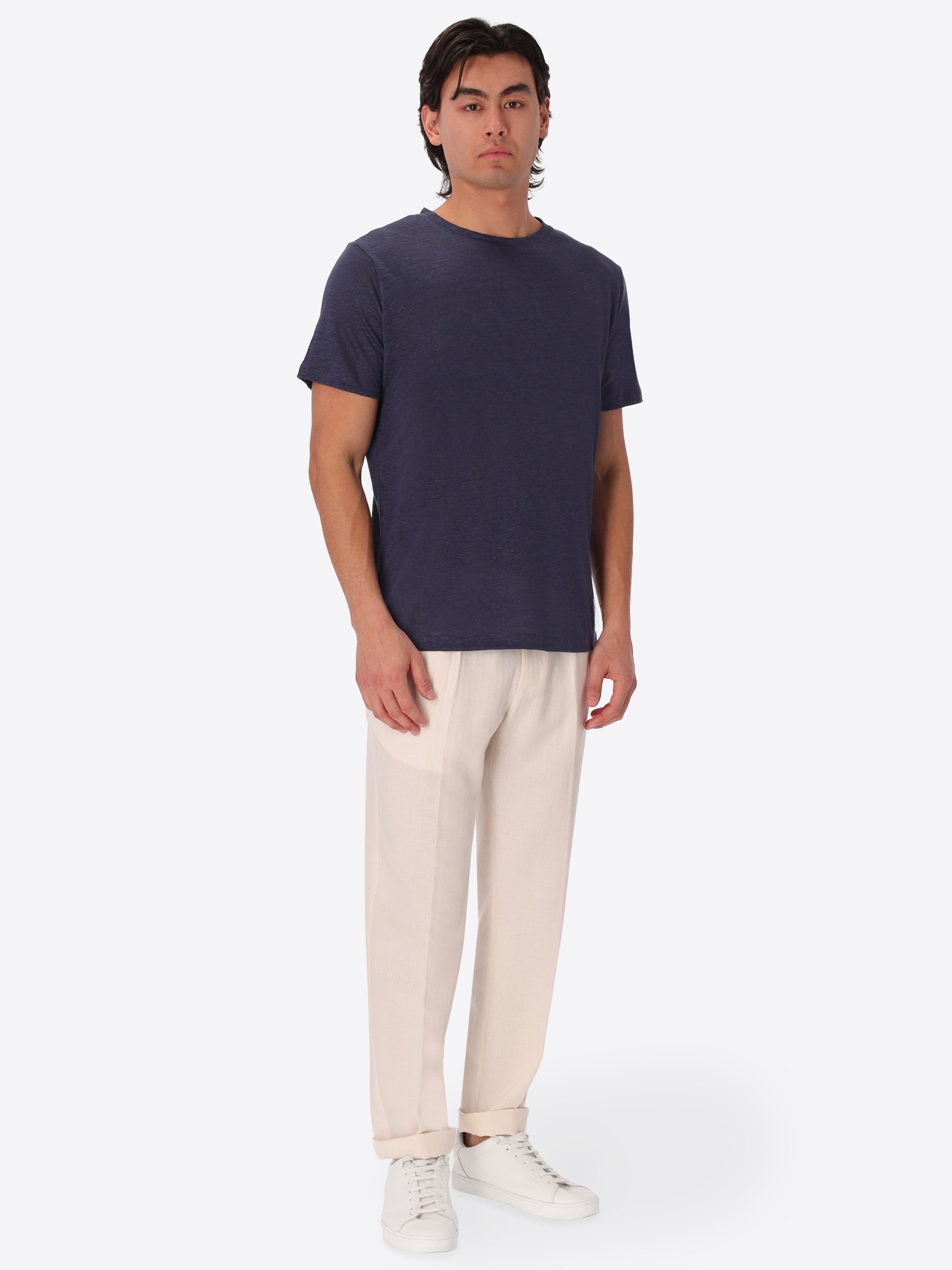 T-Shirt Royan In Tessuto Lino Mano Fresca