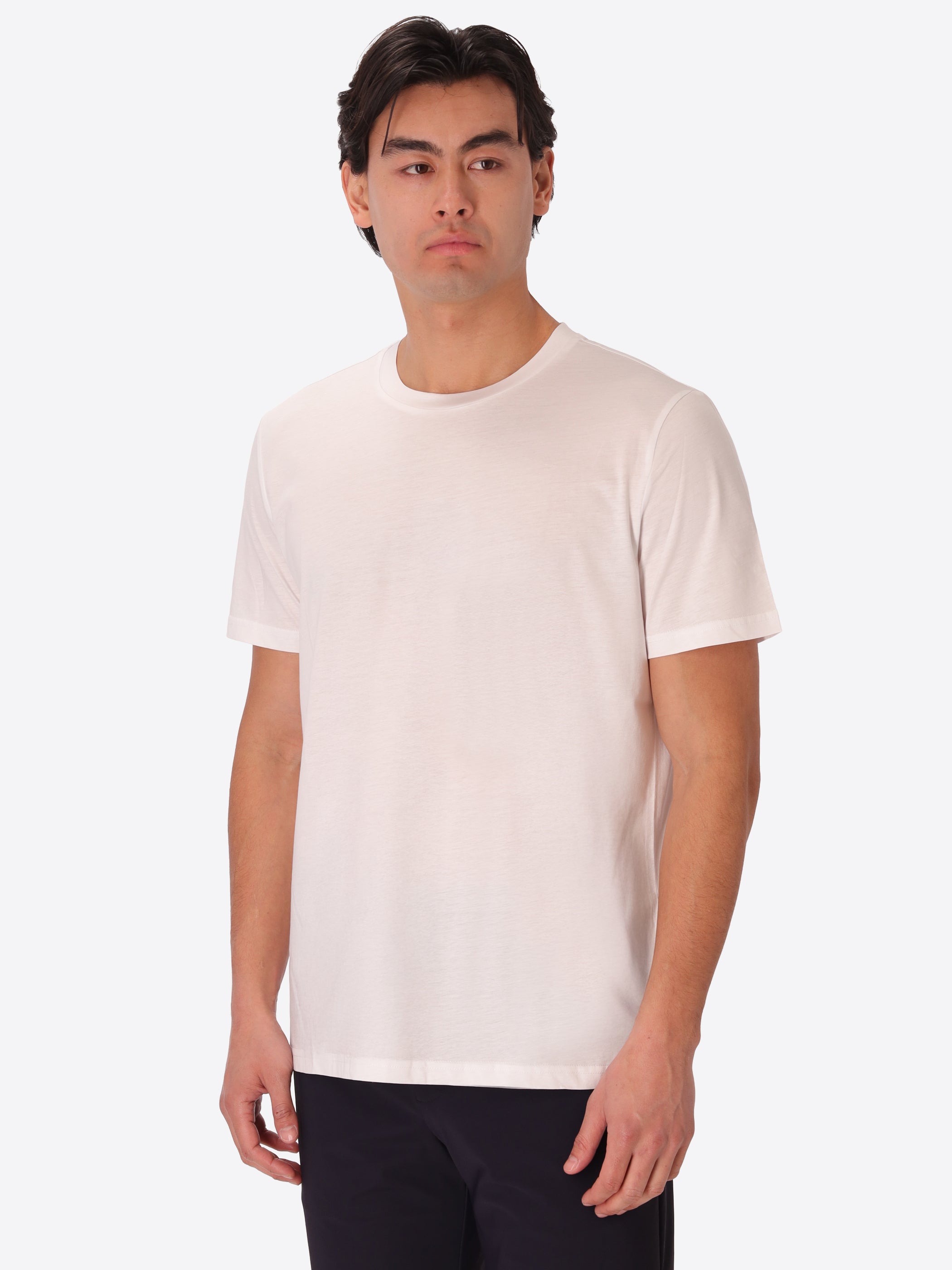 T-Shirt Menta In Fresh-Hand Cotton-Modal Fabric