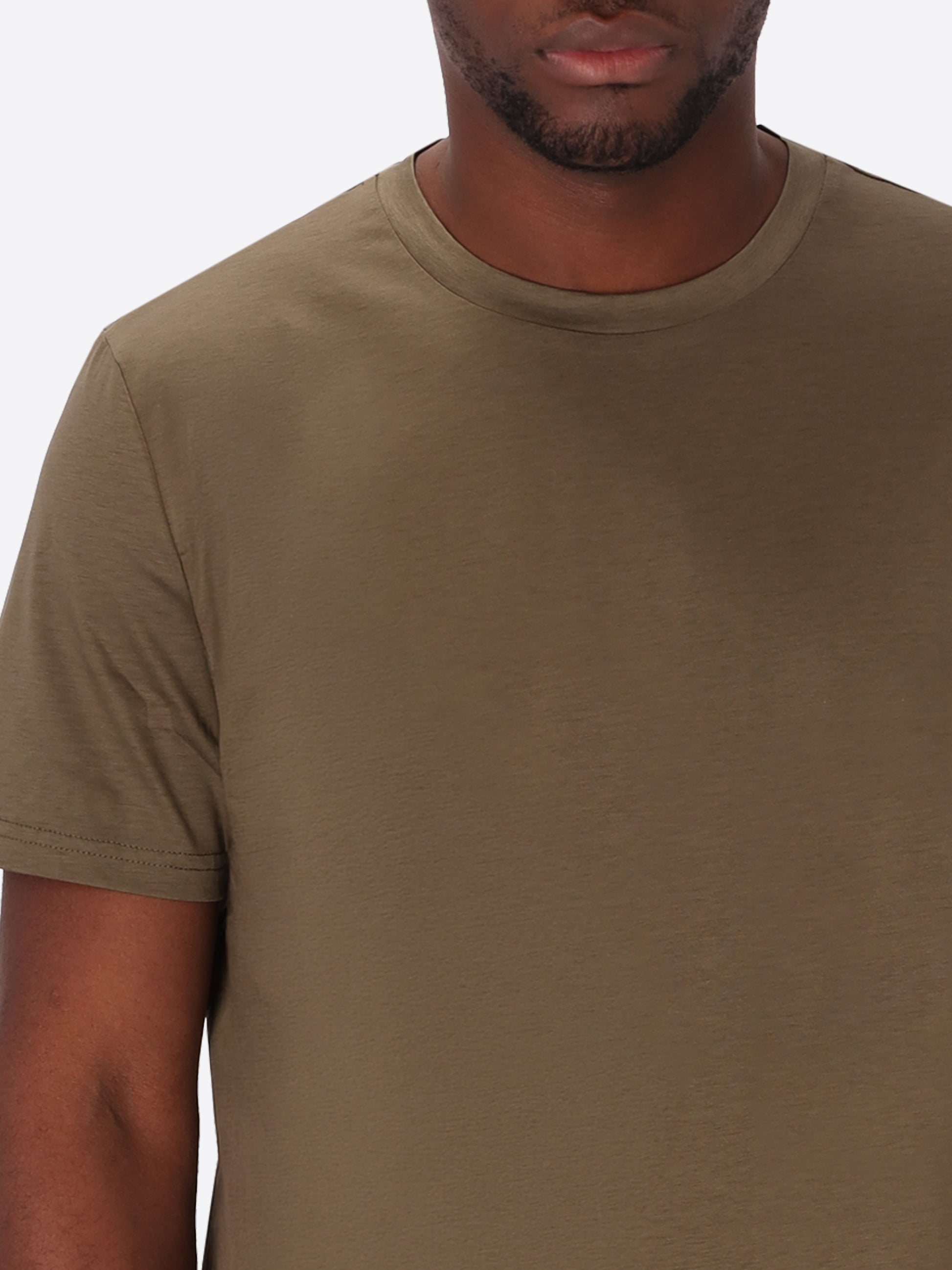 T-Shirt Menta In Fresh-Hand Cotton-Modal Fabric