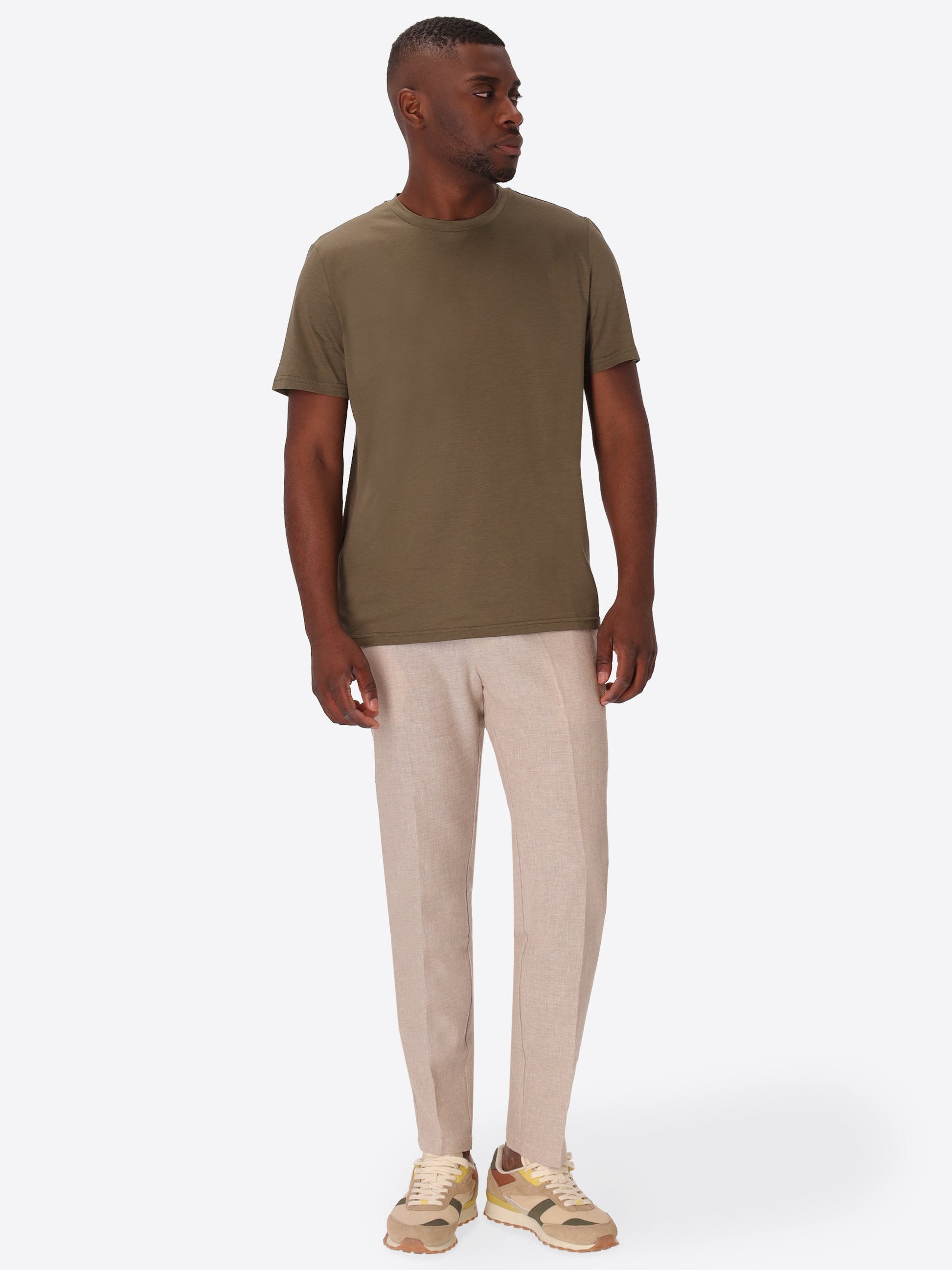 T-Shirt Menta In Fresh-Hand Cotton-Modal Fabric