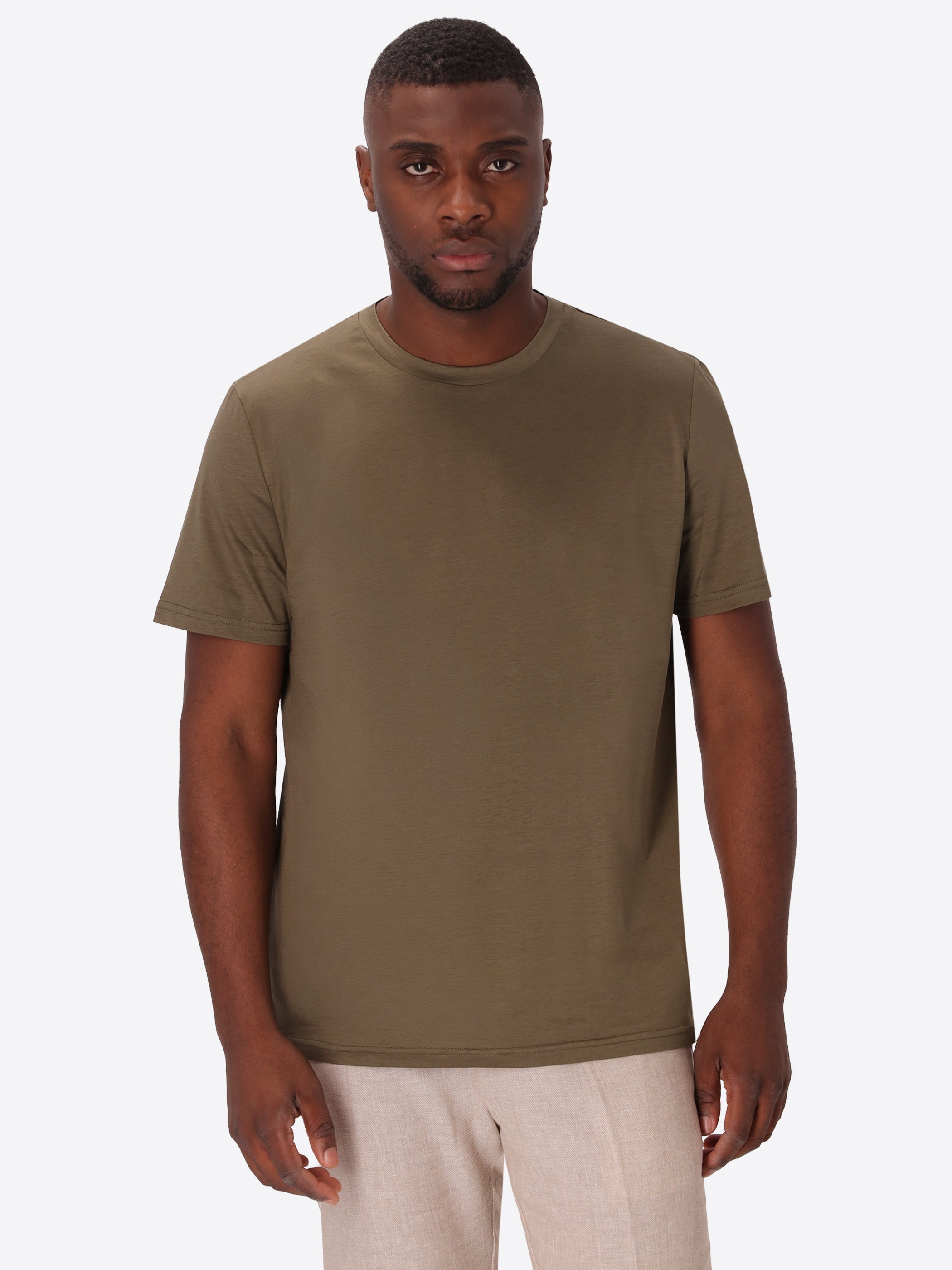 T-Shirt Menta In Tessuto Cotone/Modal Mano Fresca