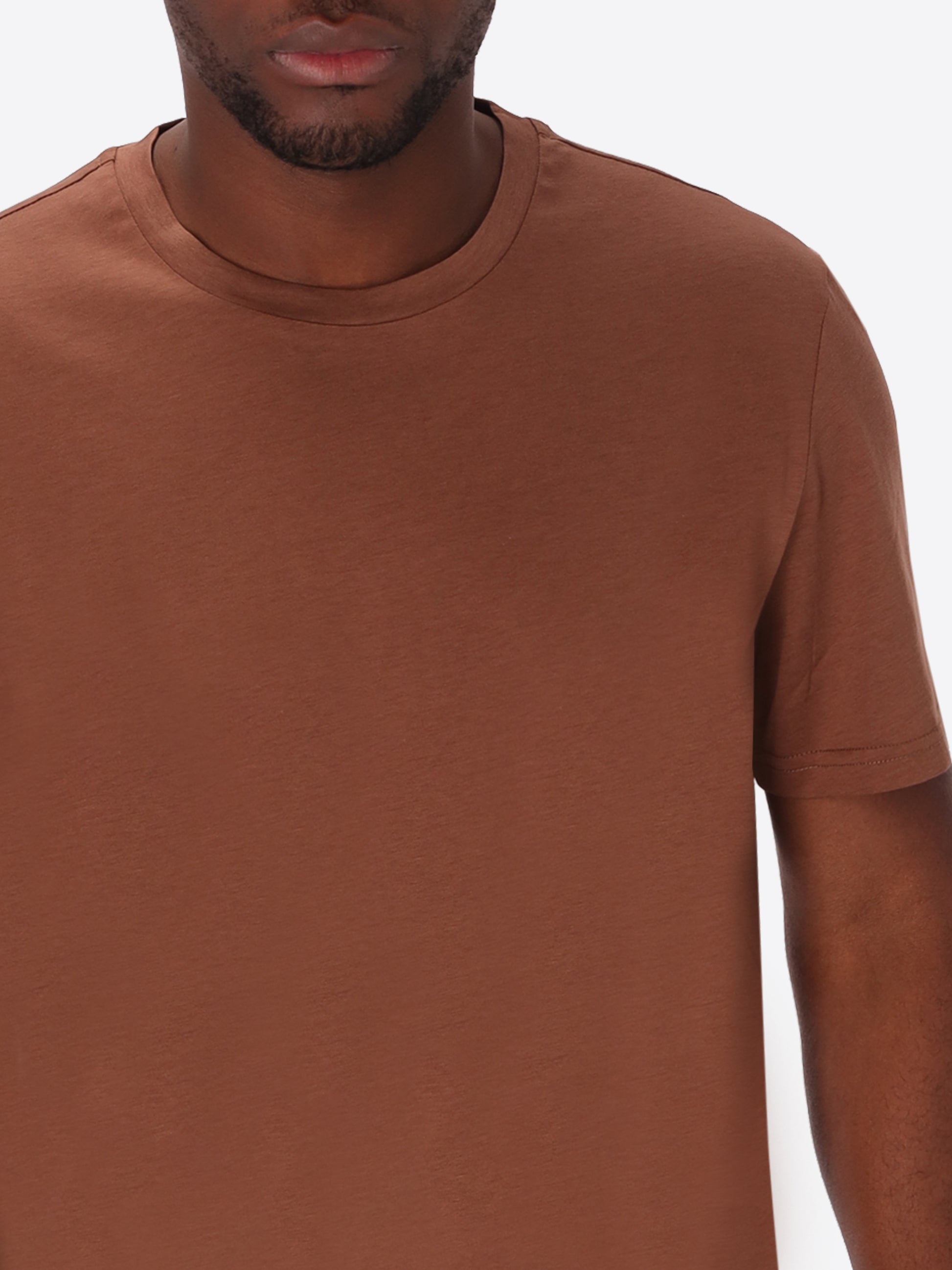 T-Shirt Menta In Fresh-Hand Cotton-Modal Fabric