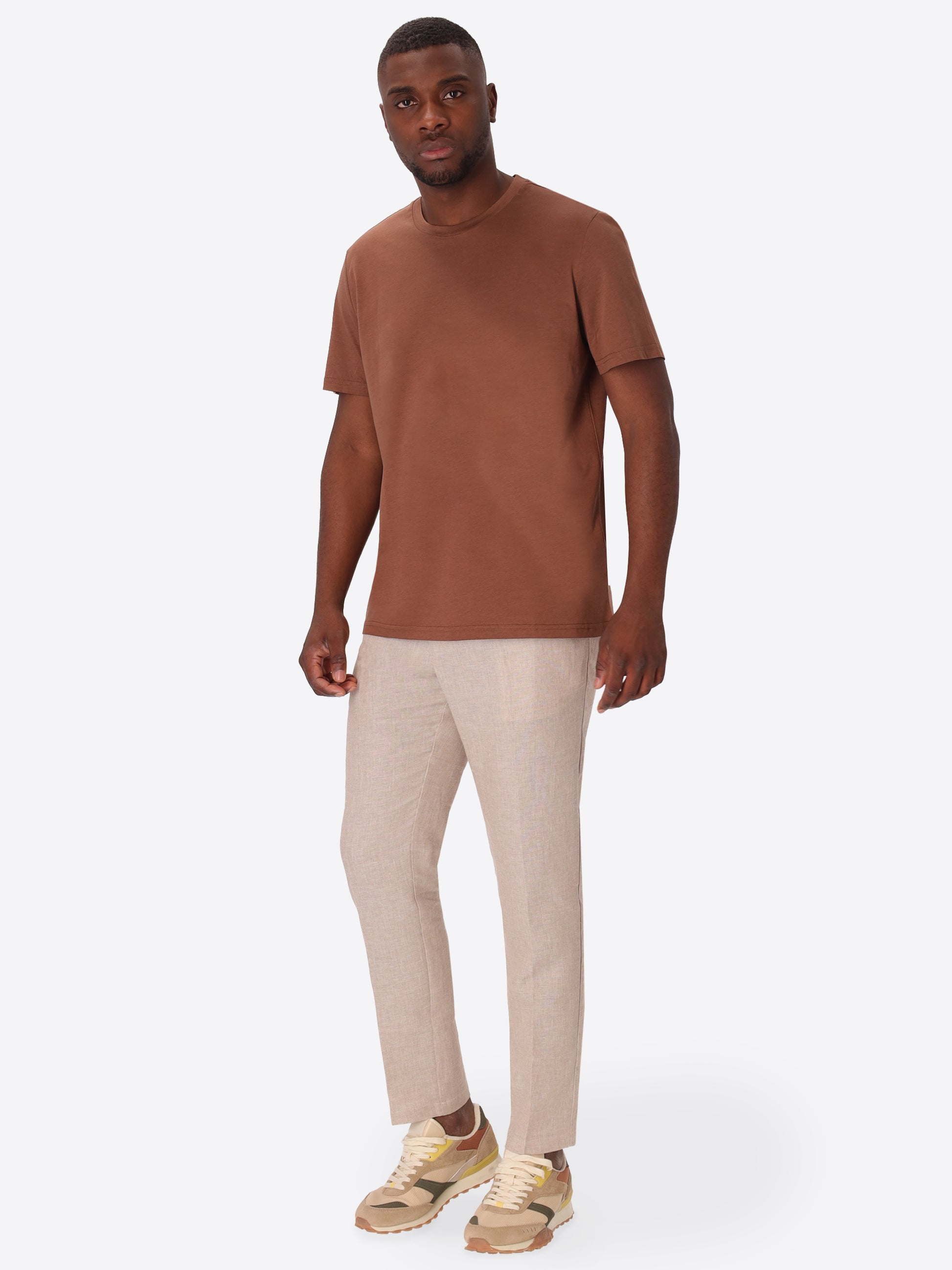 T-Shirt Menta In Fresh-Hand Cotton-Modal Fabric