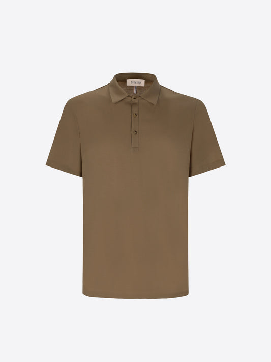 Polo Menta In Fresh-Hand Cotton-Modal Fabric