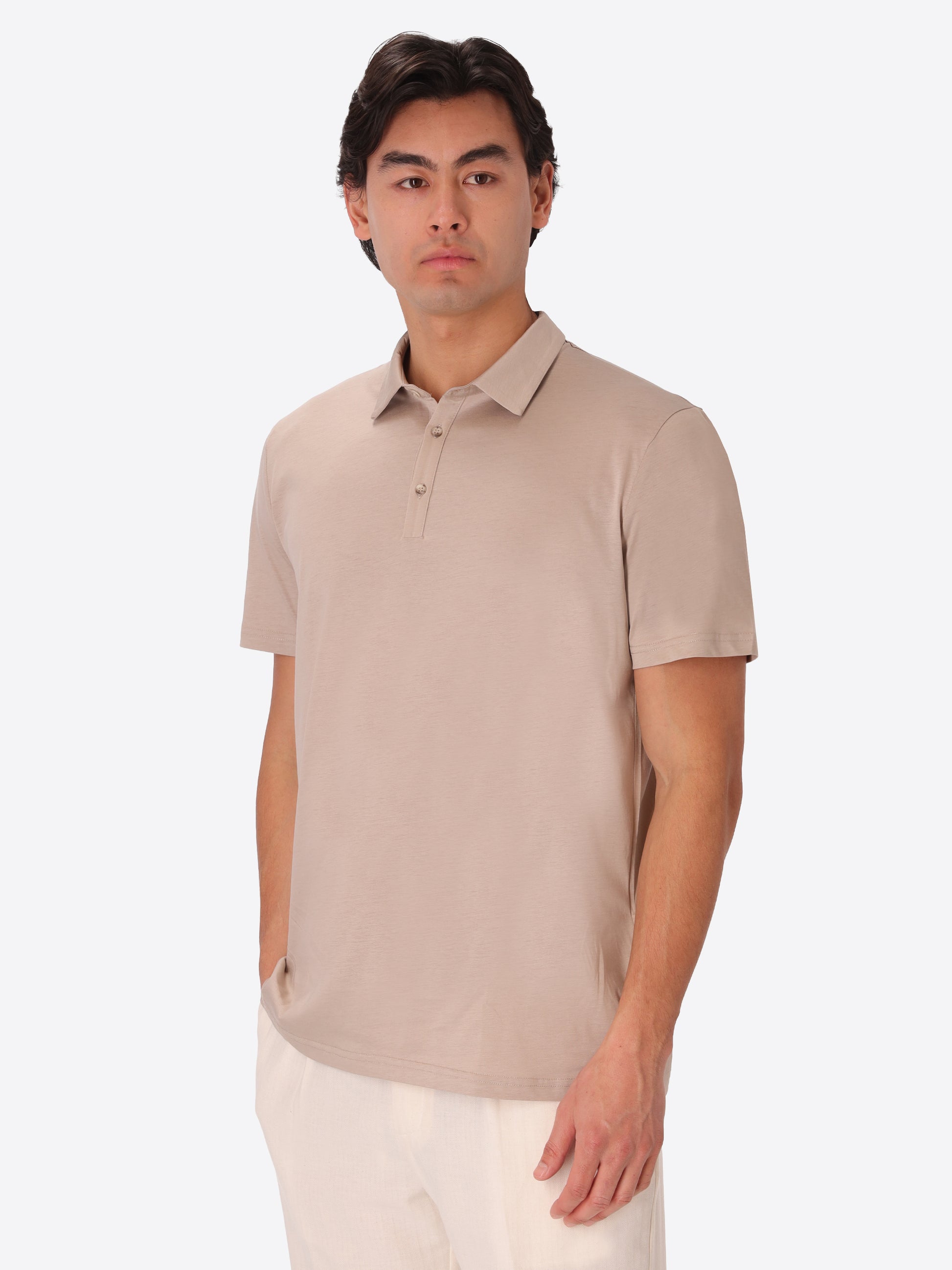 Menta Polo Aus Baumwolle-Modal Mit Frischem Griff