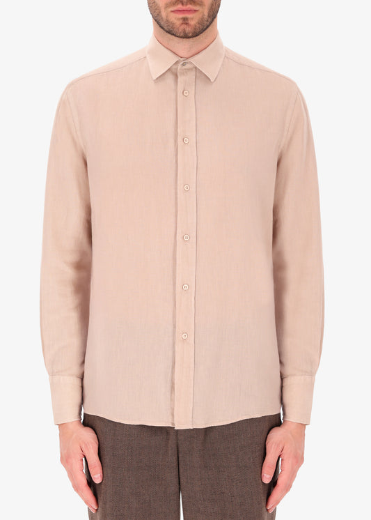Comfort Cotton and Linen Blend Shirt Ercole