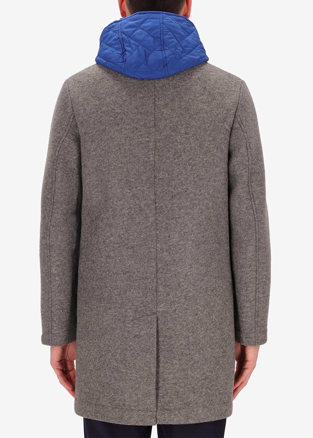 Cappotto Carlos in Lana Cotta Stretch con Cappuccio Staccabile