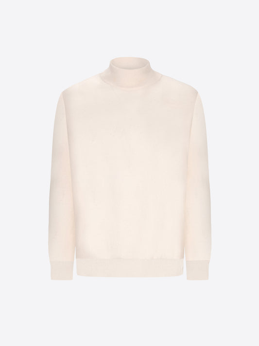 Distretto12 Cream Cashmere-Blend Turtleneck Sweater Michelangelo - Product Still Life