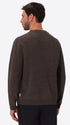 Charcoal Chenille-Knit Micro-Check Technical Sweater Brid - Model Back View