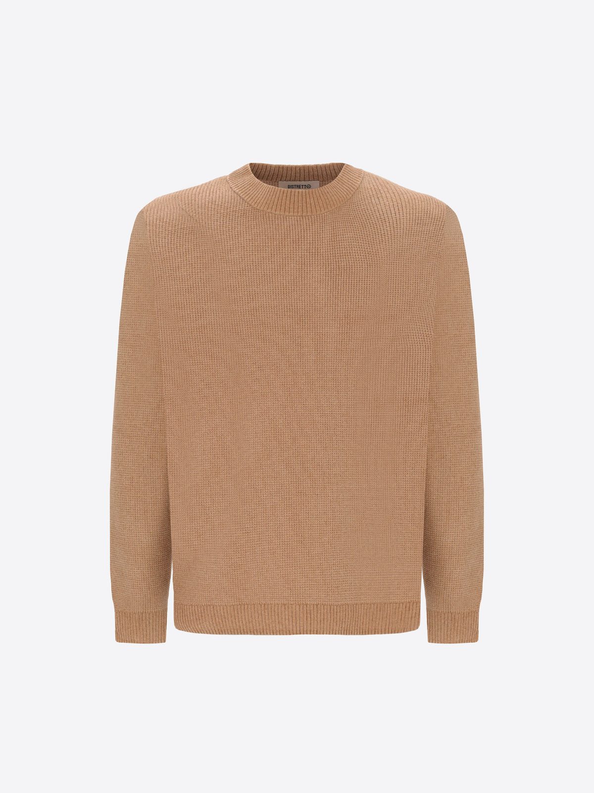 Distretto12 Dove Grey Chenille-Knit Micro-Check Technical Sweater Brid - Product Still Life
