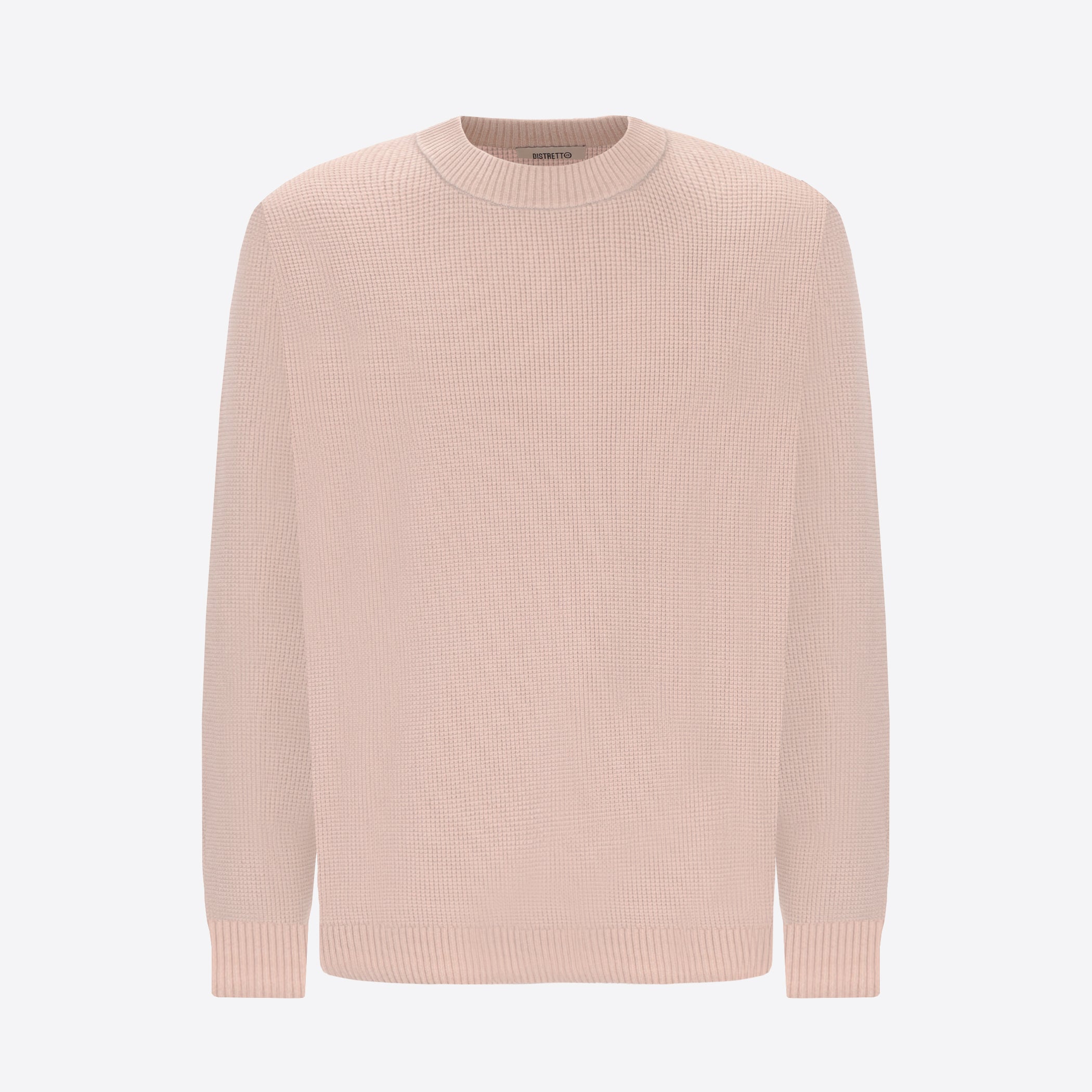Distretto12 Off White Chenille-Knit Micro-Check Technical Sweater Brid - Product Still Life