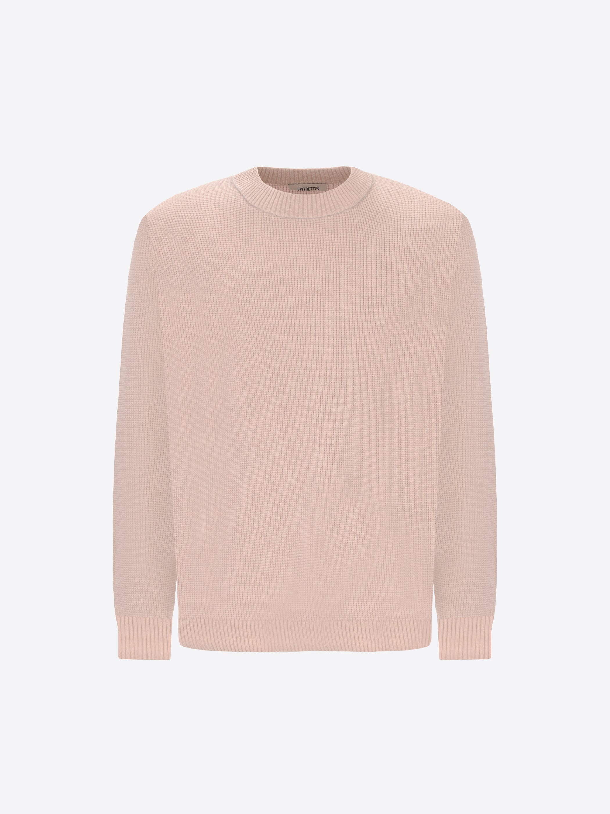 Distretto12 Off White Chenille-Knit Micro-Check Technical Sweater Brid - Product Still Life