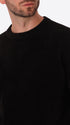 Black Chenille-Knit Technical Sweater Blas - Close-Up Of The Collar