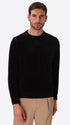 Black Chenille-Knit Technical Sweater Blas - Model Front View