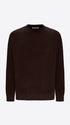 Distretto12 Brown Chenille-Knit Technical Sweater Blas - Product Still Life