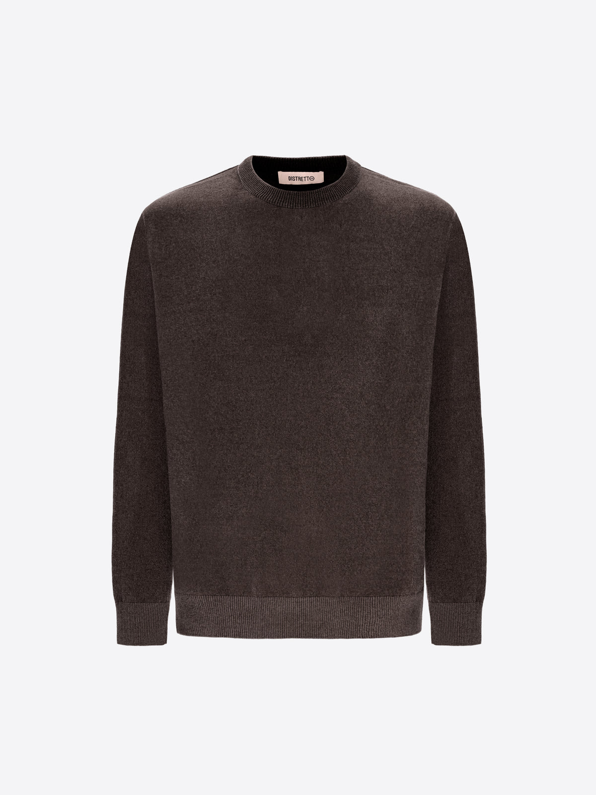 Distretto12 Charcoal Chenille-Knit Technical Sweater Blas - Product Still Life