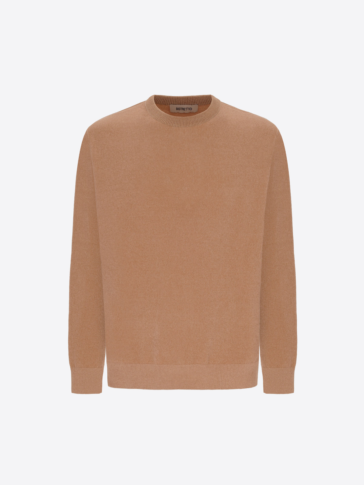 Distretto12 Dove Grey Chenille-Knit Technical Sweater Blas - Product Still Life