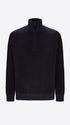 Distretto12 Blue Chenille-Knit Technical Zip Turtleneck Sweater Blas - Product Still Life