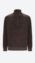 Distretto12 Charcoal Chenille-Knit Technical Zip Turtleneck Sweater Blas - Product Still Life