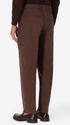 Ban Mantegna Brown Comfort Cotton Trousers - Model Back View