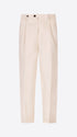 Distretto12 Ban Mantegna Off White Comfort Cotton Trousers - Product Still Life