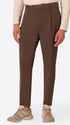 Rio Pences Canaletto Brown Comfort Cotton Trousers - Model Front View