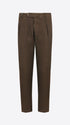 Distretto12 Rio Pences Canaletto Brown Comfort Cotton Trousers - Product Still Life
