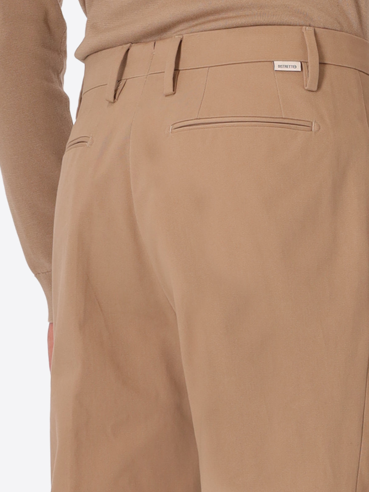 Rio Pences Mantegna Cacha Comfort Cotton Trousers - Close-Up Of The Back Pocket