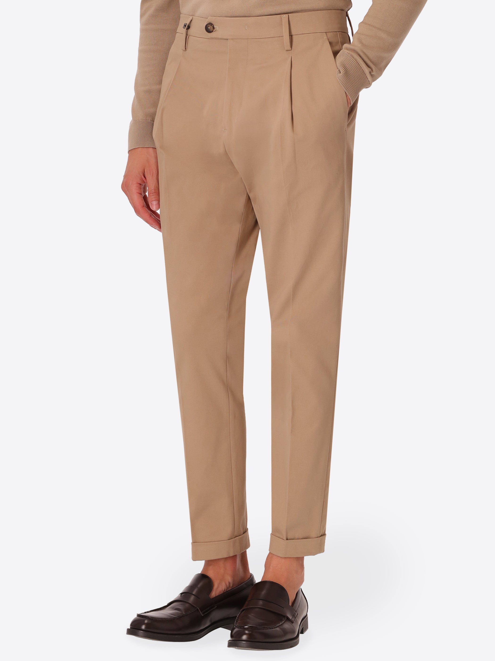 Rio Pences Mantegna Cacha Comfort Cotton Trousers - Model Front View