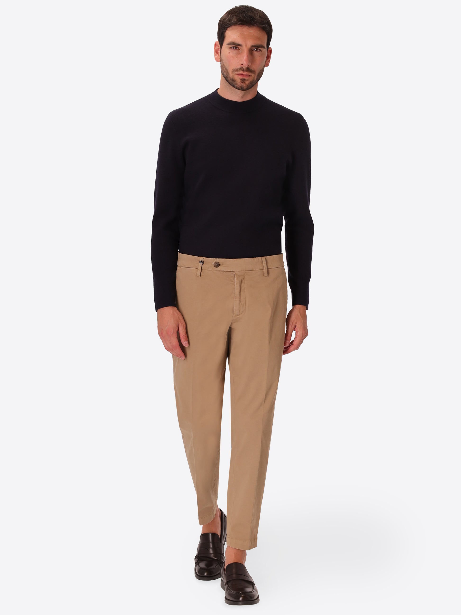 York Canaletto Cacha Comfort Cotton Trousers - Model Full Body Shot