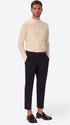 York Mantegna Blue Comfort Cotton Trousers - Model Full Body Shot