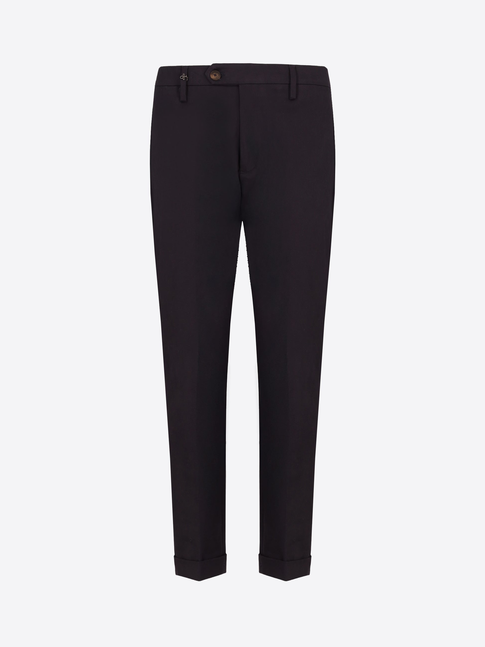 Distretto12 York Mantegna Blue Comfort Cotton Trousers - Product Still Life