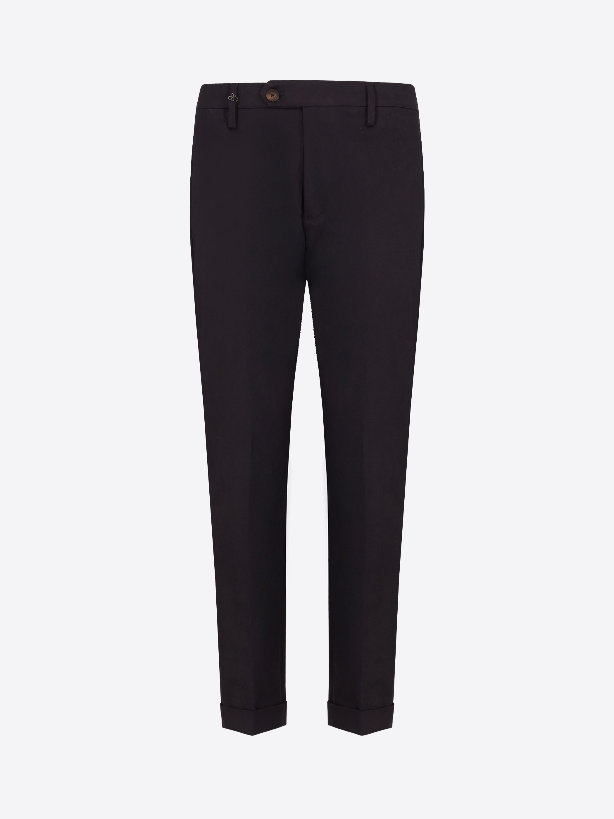Distretto12 York Mantegna Blue Comfort Cotton Trousers - Product Still Life