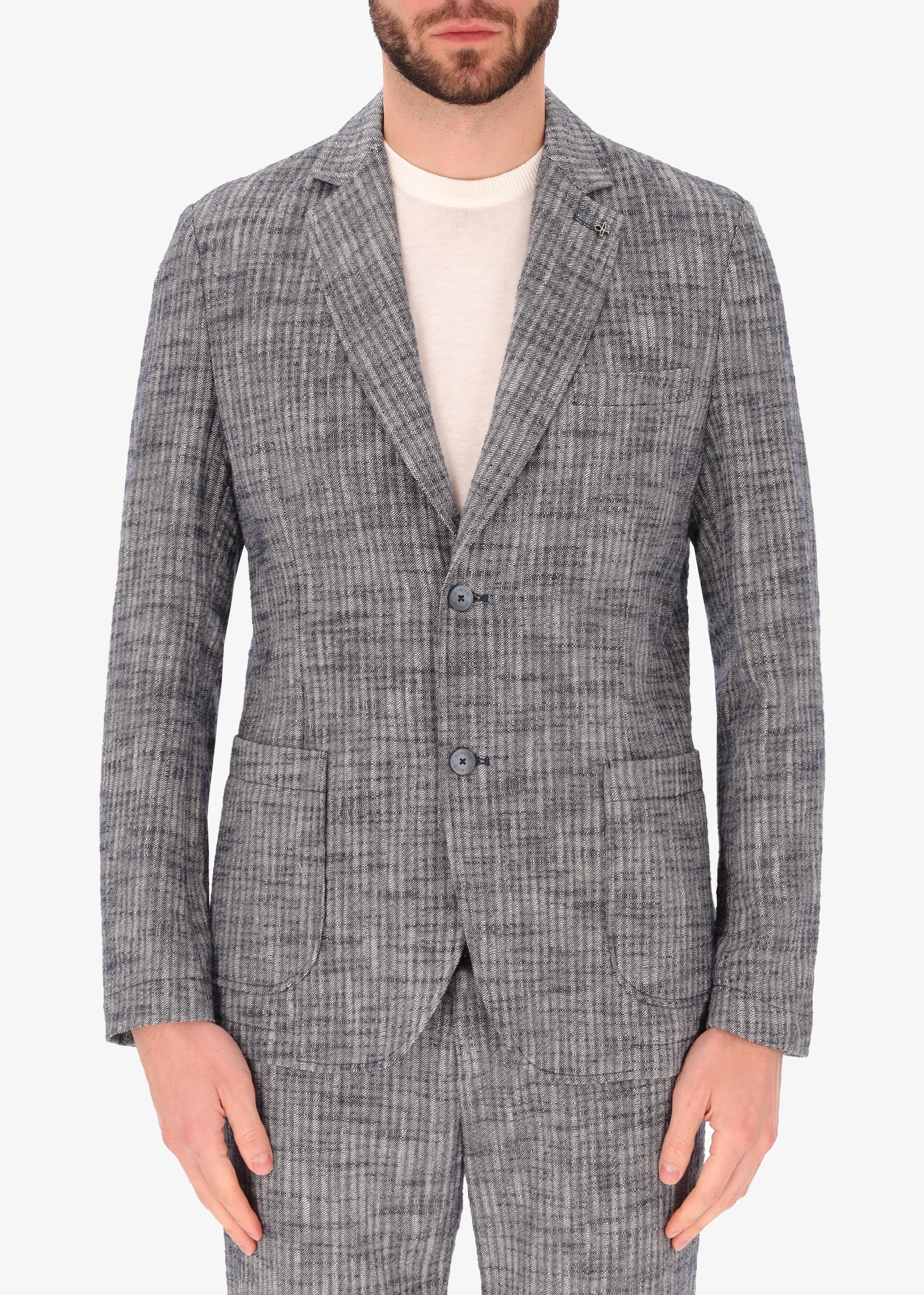 Cotton Blend Stripe Jacket Fiesole