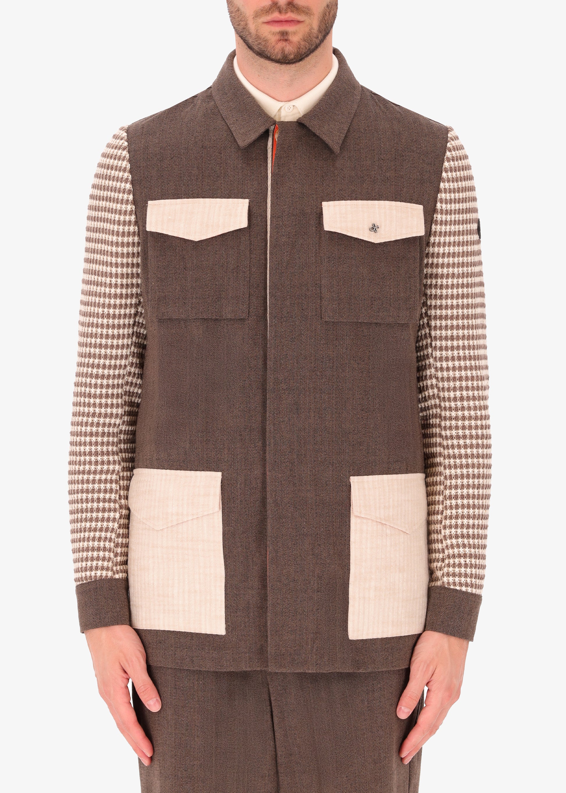Sahariana Natural Tech Mix di Tessuti in Cotone