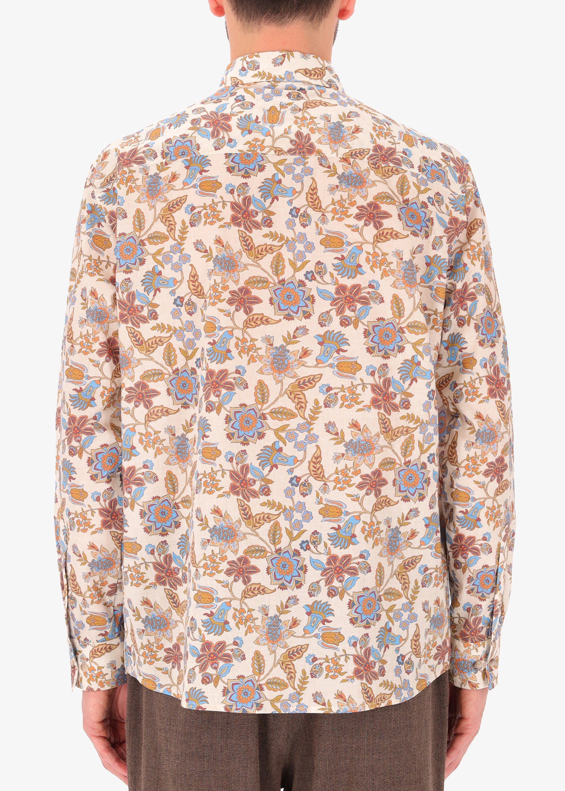 Cotton Floral Print Comfort Shirt Pocket Forte
