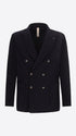 Distretto12 Tiepolo Blue Diagonal-Weave Jersey Double-Breasted Jacket - Product Still Life