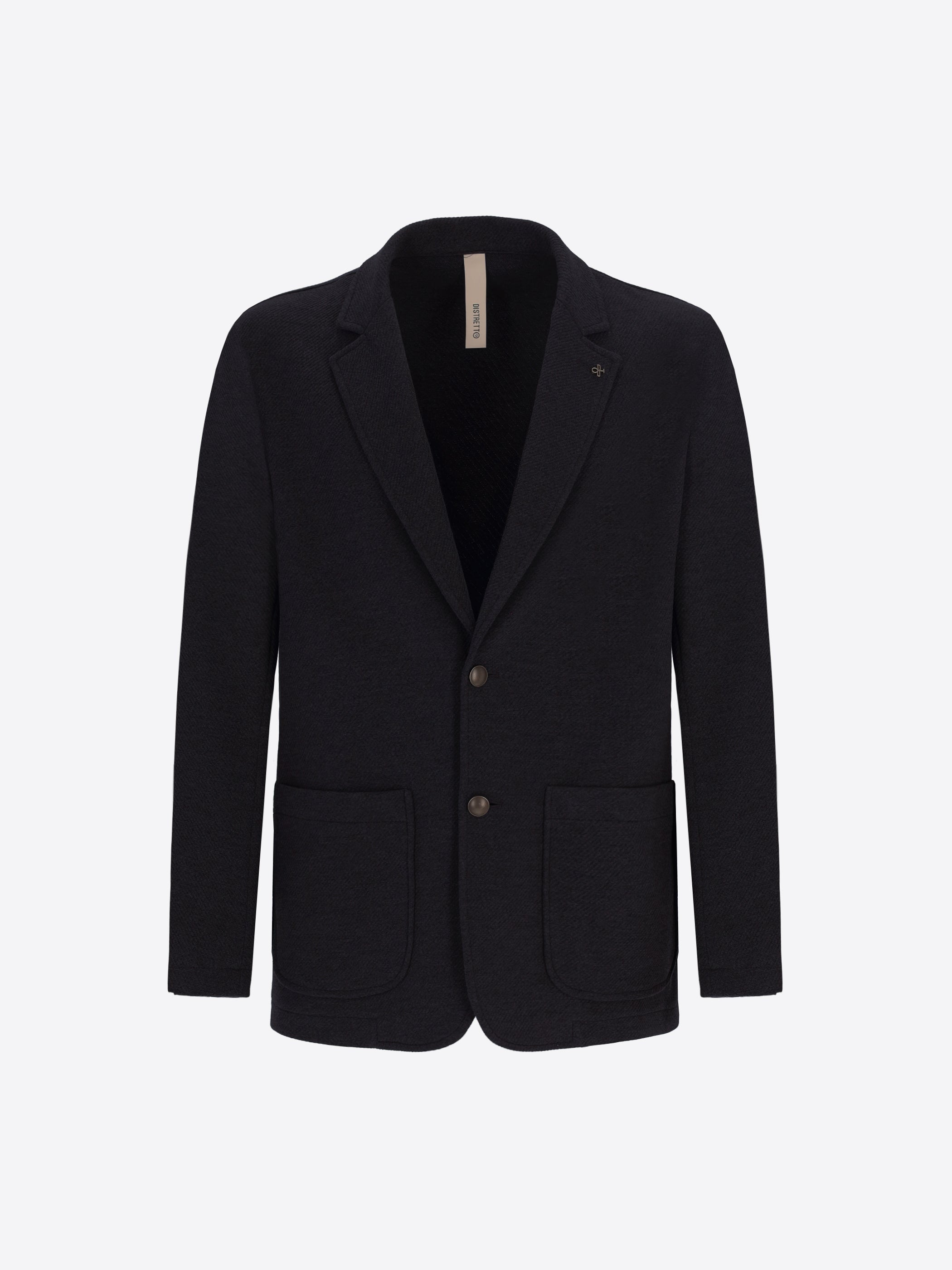 Distretto12 Tiepolo Blue Diagonal-Weave Jersey Jacket - Product Still Life