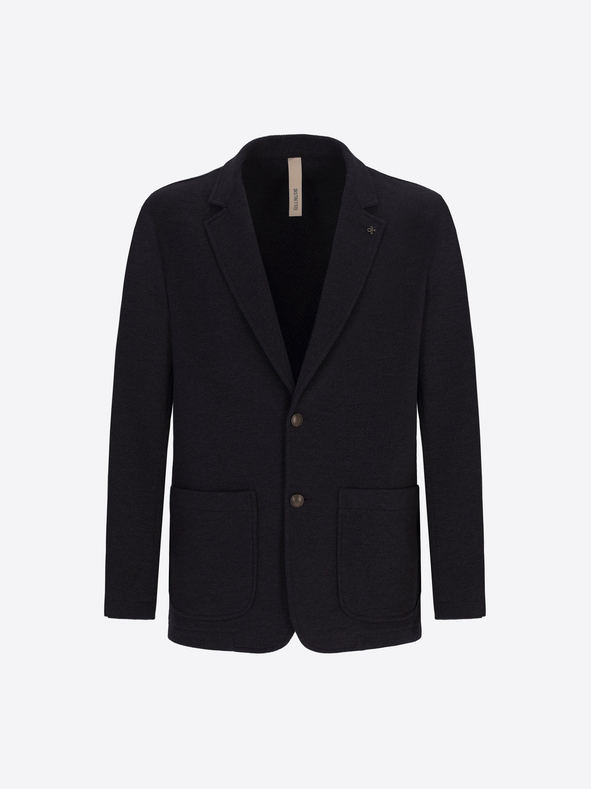 Distretto12 Tiepolo Blue Diagonal-Weave Jersey Jacket - Product Still Life