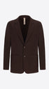 Distretto12 Tiepolo Brown Diagonal-Weave Jersey Jacket - Product Still Life