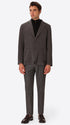 Tiepolo Charcoal Diagonal-Weave Jersey Jacket - Model Full Body Shot